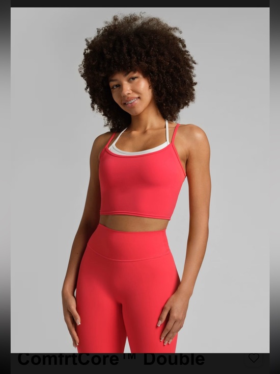 Comfrt Other - Comfort Double-Layer Red Crop Tank + Legging